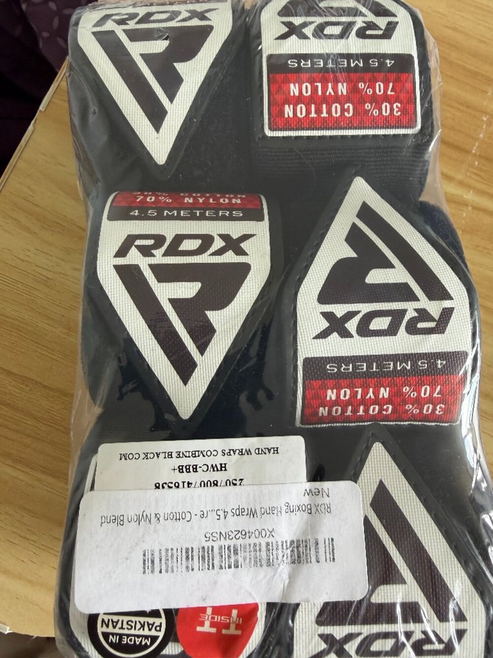 RDX Boxing Hand Wraps 4.5M Black New MMA Muay Thai